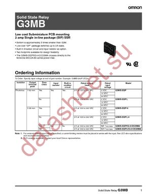 G3MB-202P-4 DC5 datasheet  
